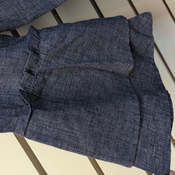 NWT Splendid Blue Chambray Ruffle Sleeve Shirtdress size XS - Picture 6 of 7